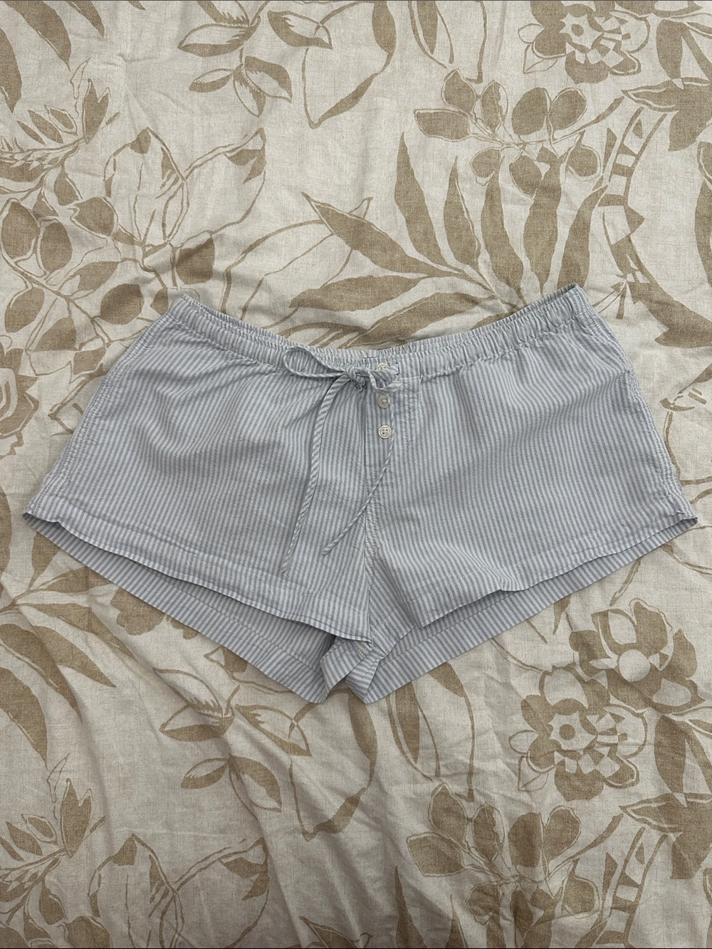 Brandy Melville Light Blue Pinstripe Shorts